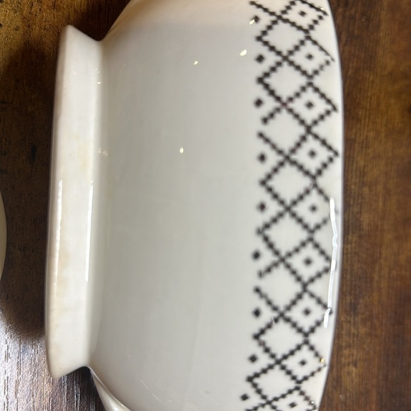 Platinum VINTAGE Edwin M Knowles Hostess Gravy Boat and Saucer - Picture 4 of 4